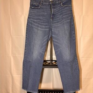 Loft Blue Denim Jeans high wasted and cropped